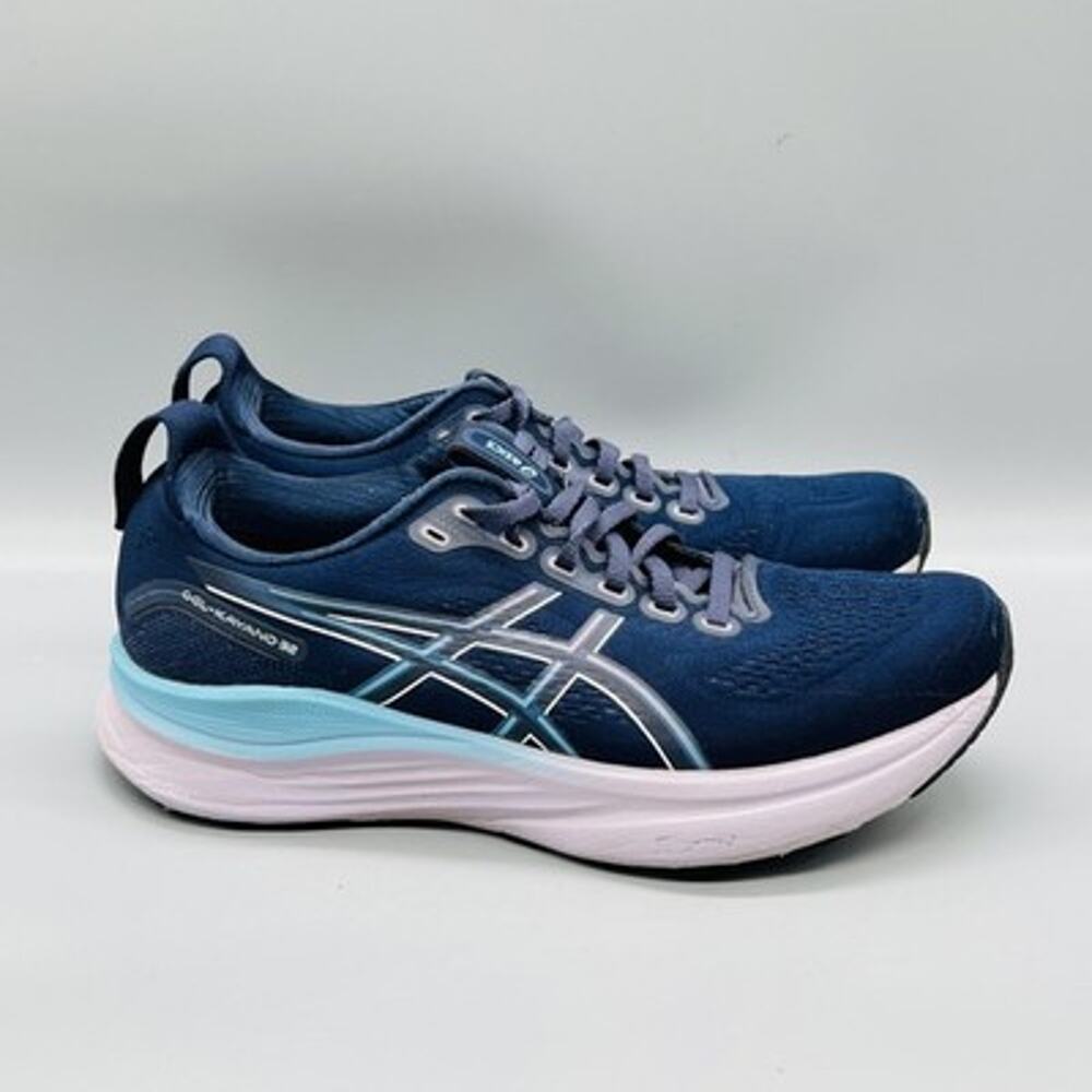 ASICS Shoes Womens 9.5 Blue Mesh GEL-Kayano 32 Running Athletic Sneakers Comfort